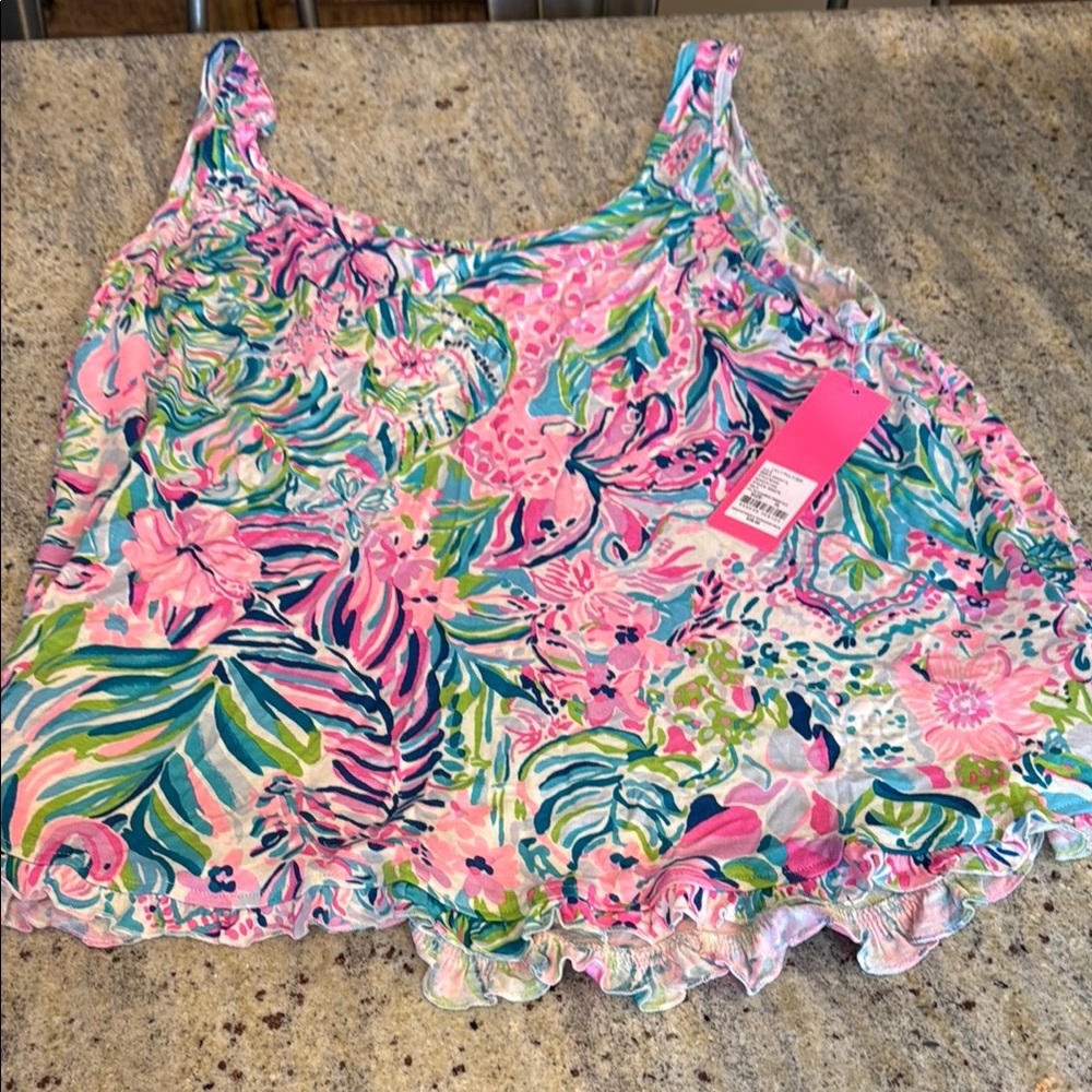 Lilly Pulitzer Multicolor pajama Tropical Print Top